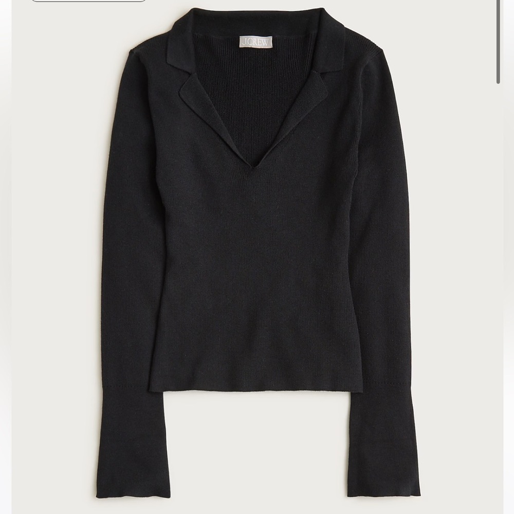 J crew Black Sweater fitted pullover sweater tencel Lyocell blend j.crew